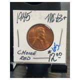1945 Lincoln Wheat Cent MS63 Red