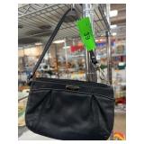 Coach Black Leather Wristlet Pouch