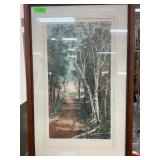 Hamilton Etching "The Farm Road" Framed 38" x