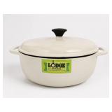 Lodge White Enamel Cast Iron Dutch Oven