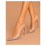 Steve Madden Vyper Clear Heels, Size 8.5