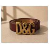 Dolce & Gabbana Leather Belt, 32 Inch