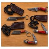 Red Wood Miniature Knives