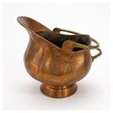 Copper and Brass Ash Scuttle Bucket