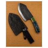 Custom Cleaver Knife with Sheath
