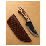 Hunting Knife with Gut Hook and Sheath