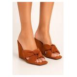 Vince Camuto Suede Wedge Sandals 8M New