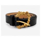 Dolce & Gabbana Black Leather Belt 32"