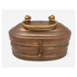 Oval Copper and Brass Betel Nut Box