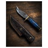 Custom Damascus Steel Knife with Sheath