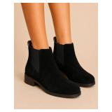 Lucky Brand Noah-H Black Suede Ankle Boots 8M New