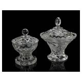 Cut Glass Lidded Candy Dishes