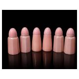 6 Pink Plastic Shakers, Hazel Atlas