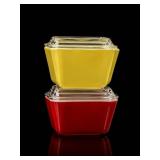 Pyrex Primary Refrigerator Dishes Set of 2