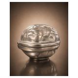 Cast Aluminum Walnut-Shaped Box