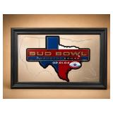 Bud Bowl Houston 2004 Framed Mirror Sign
