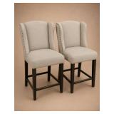 Upholstered Wingback Barstools