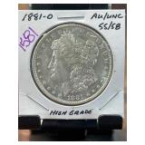 1881-O Morgan Silver Dollar AU/UNC Condition