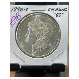 1880-S Morgan Silver Dollar Coin in Holder