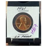 1961 Lincoln Cent Proof Coin