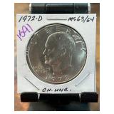 1972-D Eisenhower Dollar Coin MS63/64