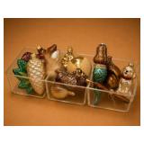 Glass Christmas Ornaments Set