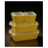 Pyrex Yellow Refrigerator Dish Set