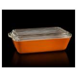 Pyrex 1.5qt Orange Glass Refrigerator Dish