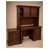 Desk with Hutch and Nightstand