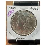 1887 Morgan Silver Dollar CH. UNC.