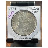1898 Morgan Silver Dollar AU/UNC