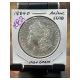 1884-O Morgan Silver Dollar High Grade