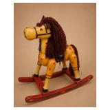 Vintage Hand-Painted Wooden Rockingï¿½Horse