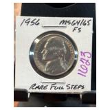 1956 Jefferson Nickel Rare Full Steps MS64/65
