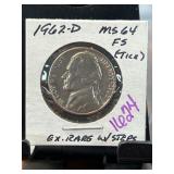 1962-D Jefferson Nickel MS64 FS