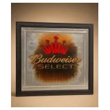 Budweiser Select Framed Mirror Sign