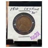 1910 Lincoln Wheat Cent, Choice Very Fine