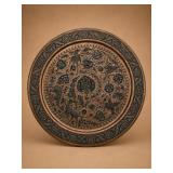 Hand-Chased Brass Tray with Animal Motifs