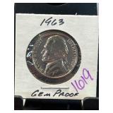 1963 Gem Proof Jefferson Nickel
