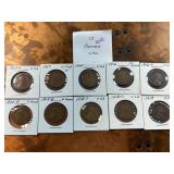 10 Early Lincoln Wheat Cents