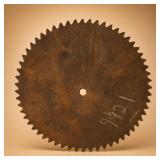 Large Rusted Circular Saw Blade, 28 Inch