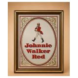 Johnnie Walker Red Framed Mirror Sign