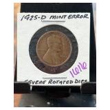 1925-D Lincoln Cent Mint Error Coin