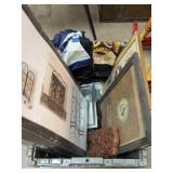 Lot: Candle Holder, Art, Textiles