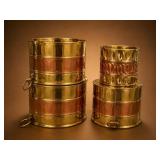 4pc Brass and Copper Pots, Sealed