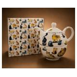 Cats Rule Ceramic Tea for One Set