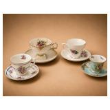 Fine Bone China Teacups and Saucers