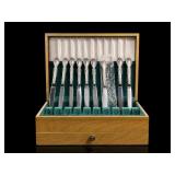 9 Gorham Sterling Silver Knives w Chest