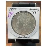 1897 Morgan Silver Dollar AU/UNC Grade