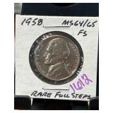 1958 Jefferson Nickel MS64/65 FS